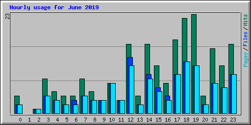 Hourly usage for June 2019