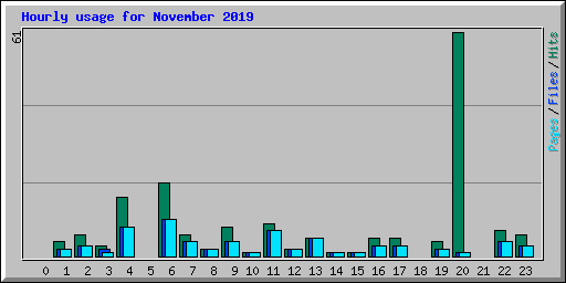 Hourly usage for November 2019